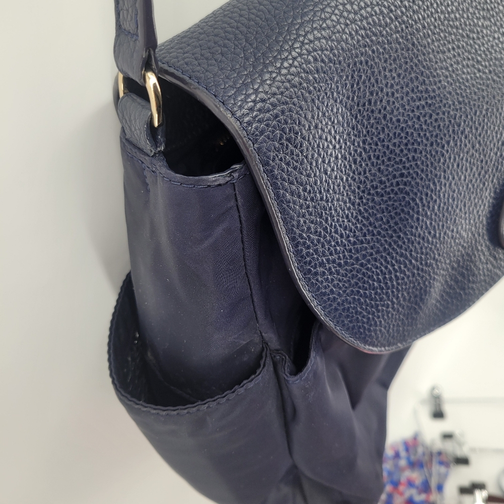 Tory Burch Navy Blue Thea Nylon Messenger Diaper Bag - Picture 5 of 11